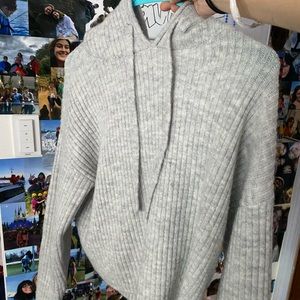 VS PINK Super Soft Grey Cropped Hoodie